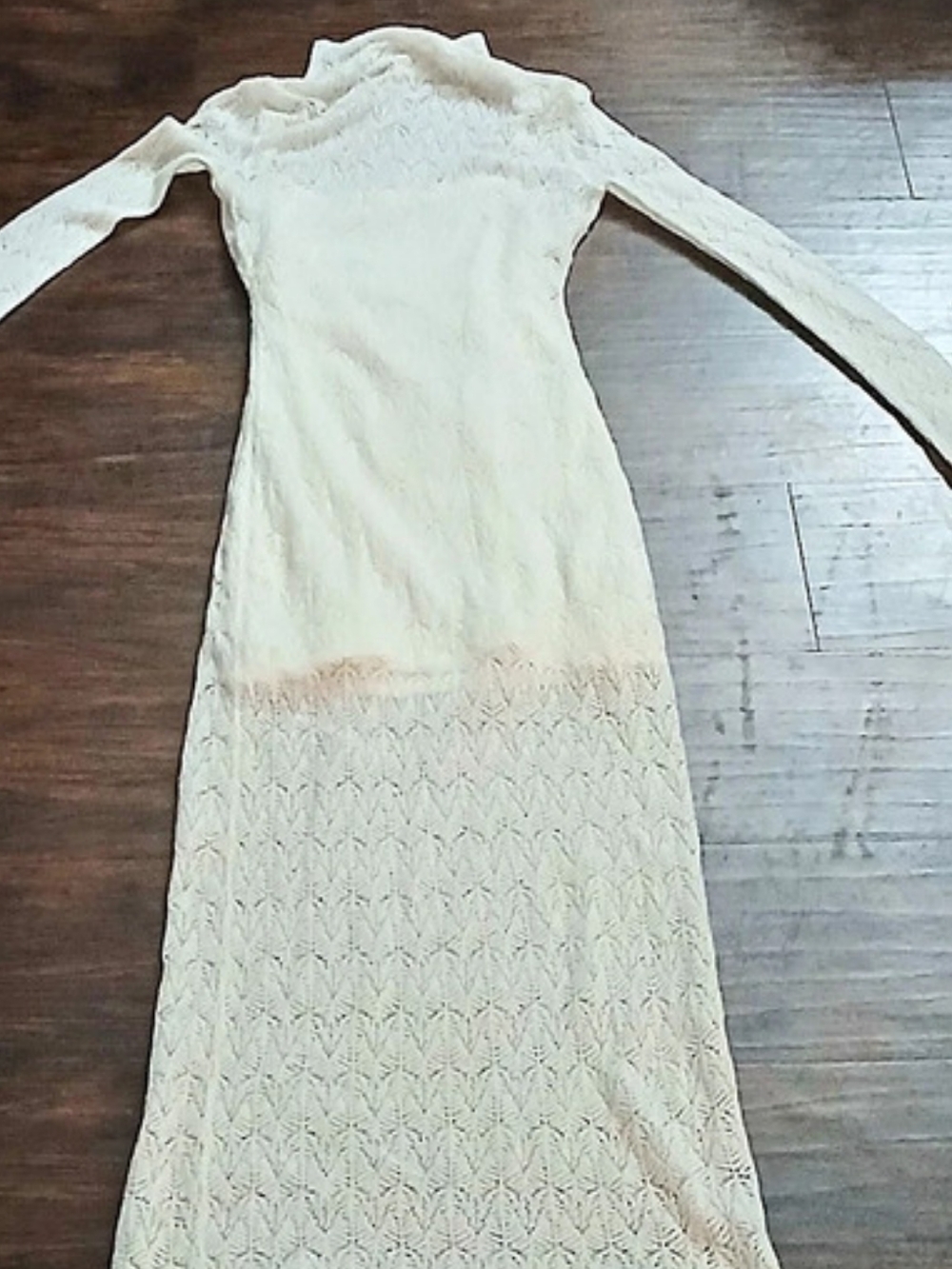 Abercrombie & Fitch Wool-Blend Maxi Dress in White Size XS Petite